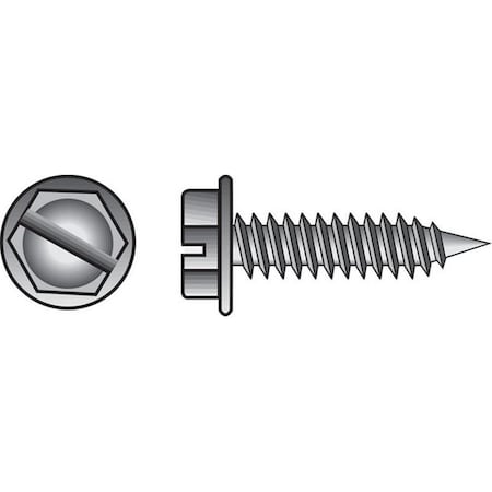 Hillman Sheet Metal Screw, #8 x 3/4 in, Zinc Plated Steel Flange Hex Head Hex Drive 5321013